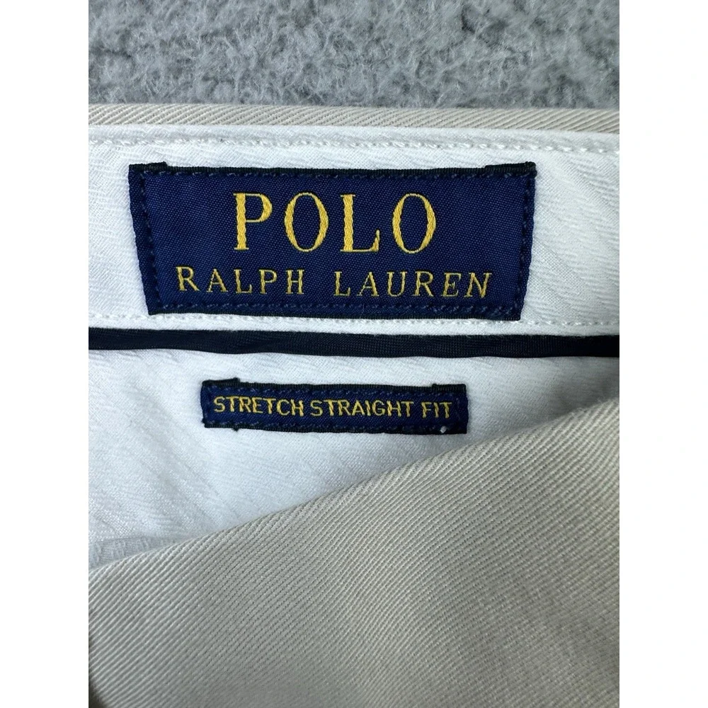 Polo Ralph Lauren Chino Pants Mens 36x34 (33) Khaki Straight Classic Fit